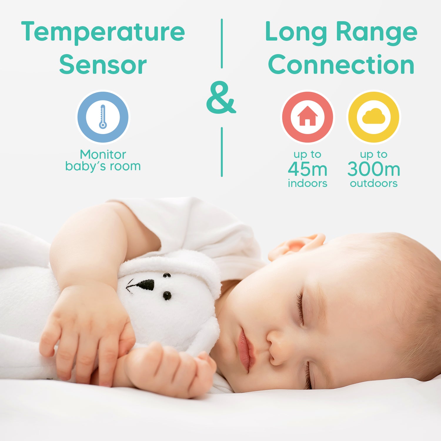Baby Monitor with Night Vision Video Camera, 5" Full HD Display