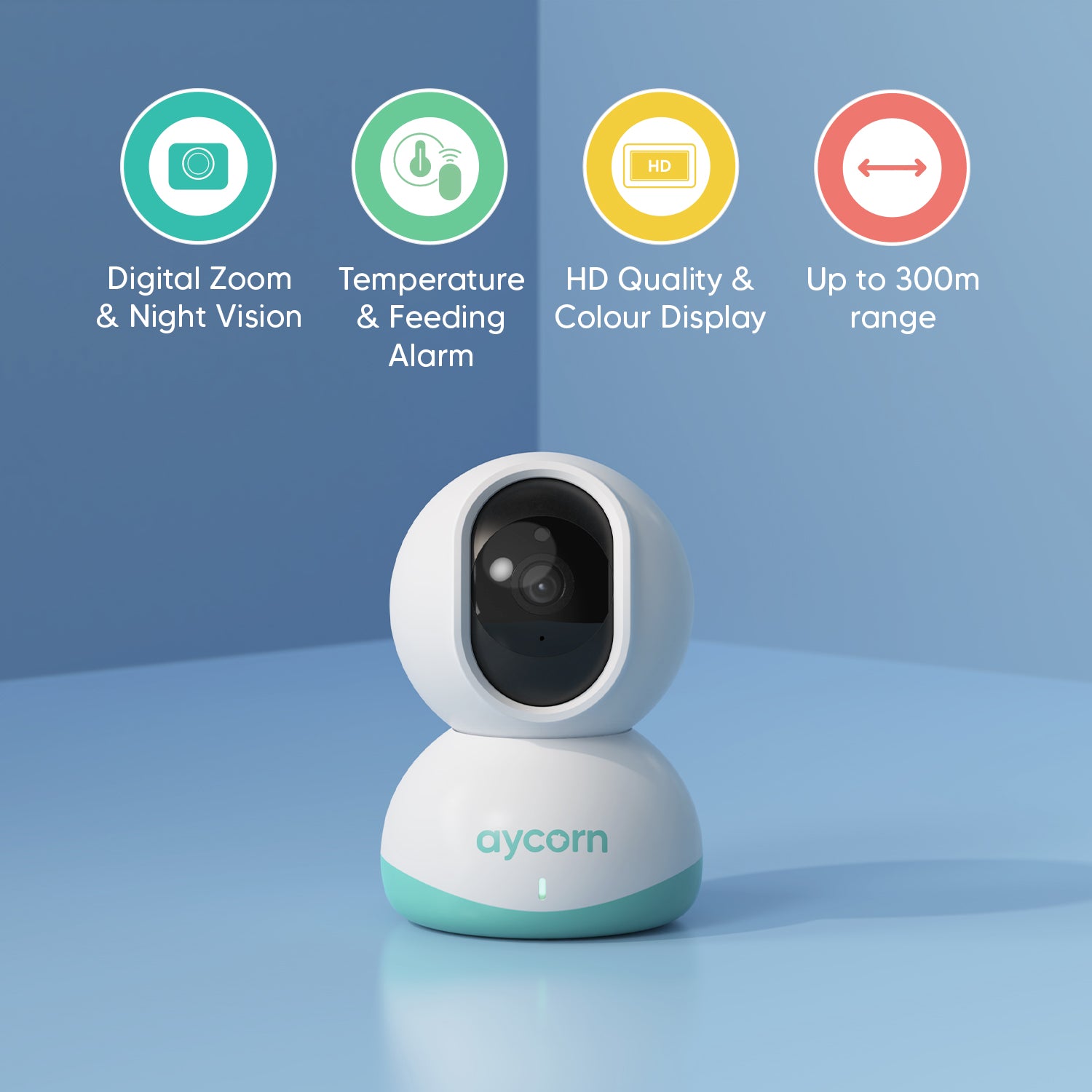Baby Monitor with Night Vision Video Camera, 5" Full HD Display