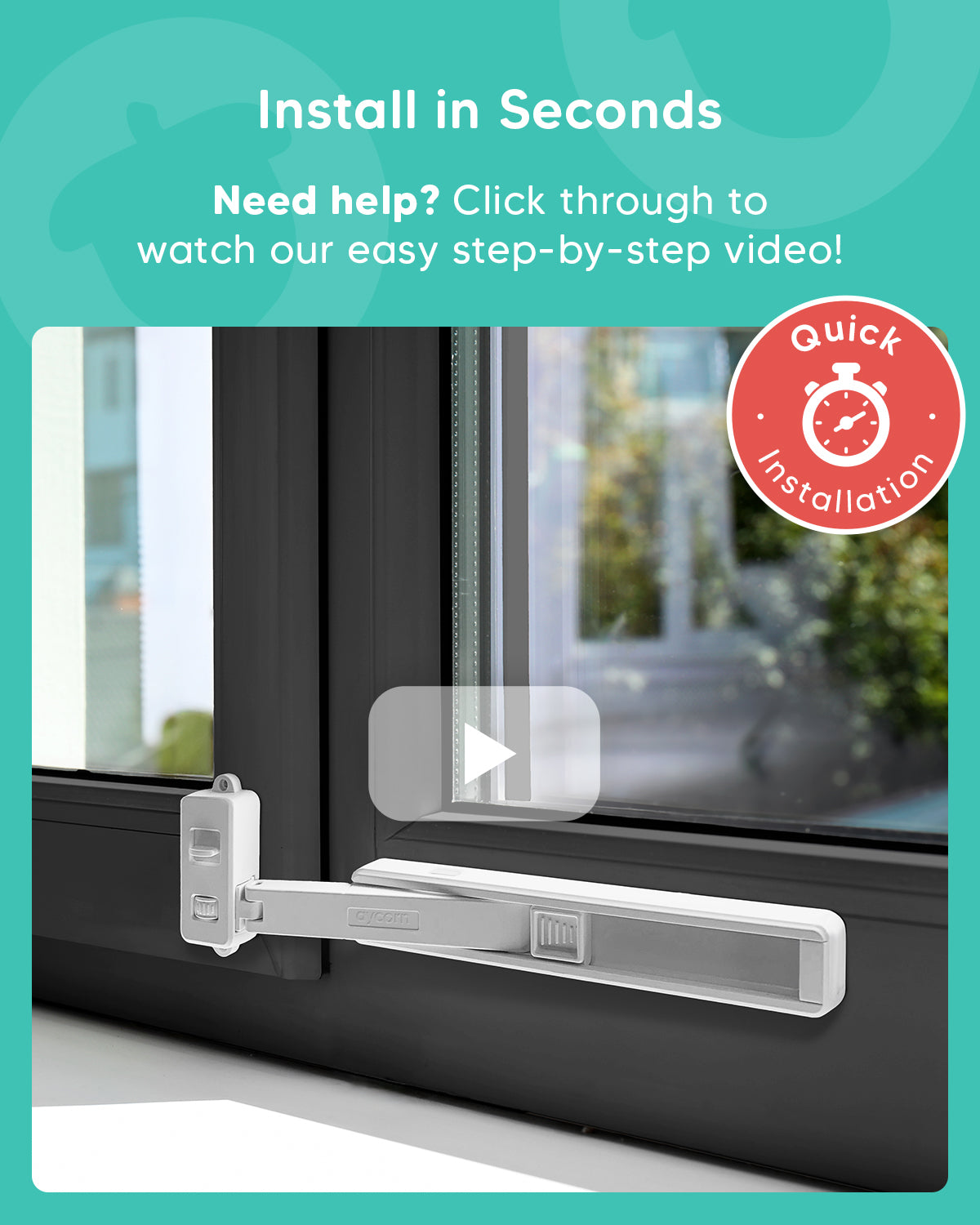 Safety Window Lock - White