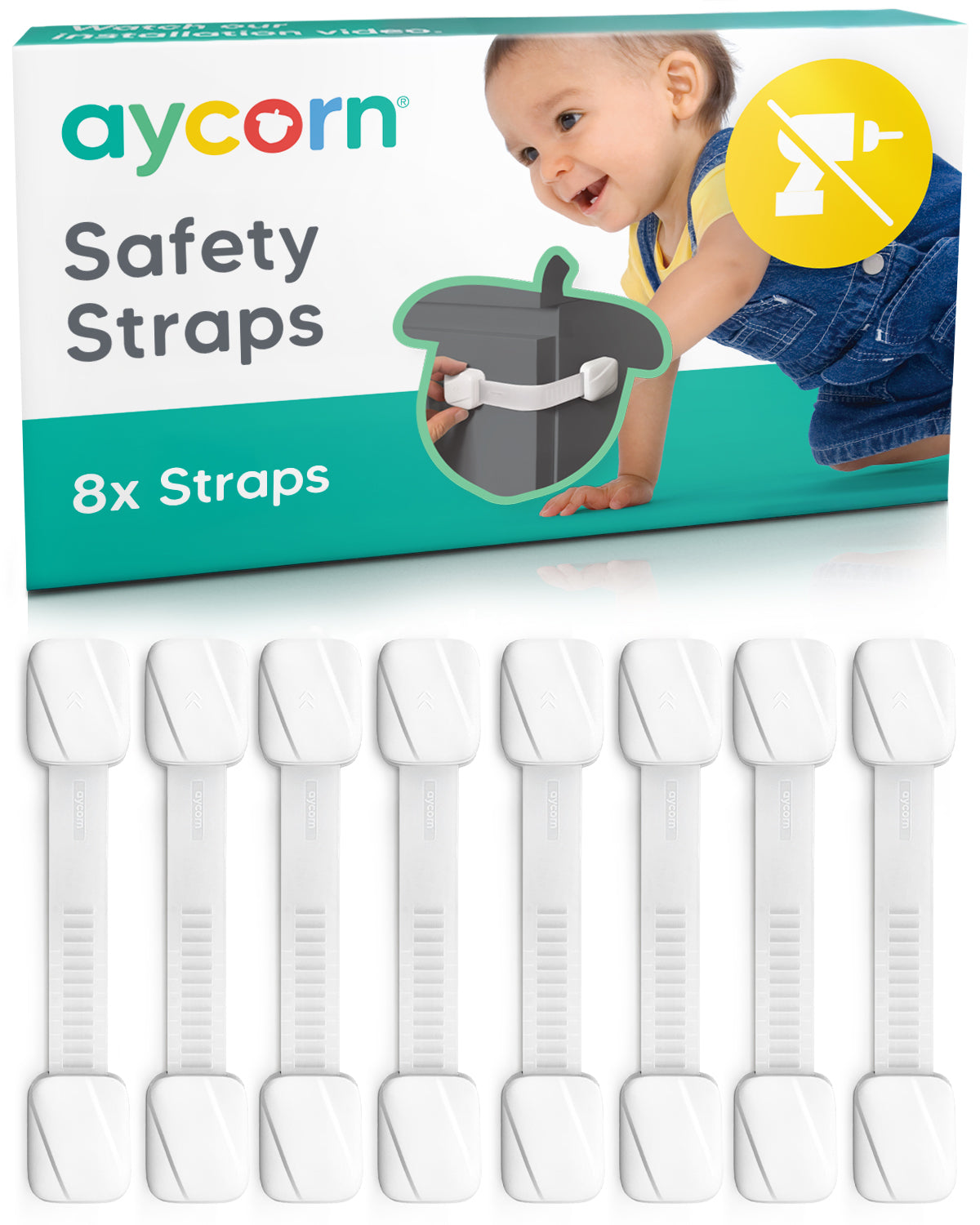 Non-Magnetic Safety Straps (8 Pack)