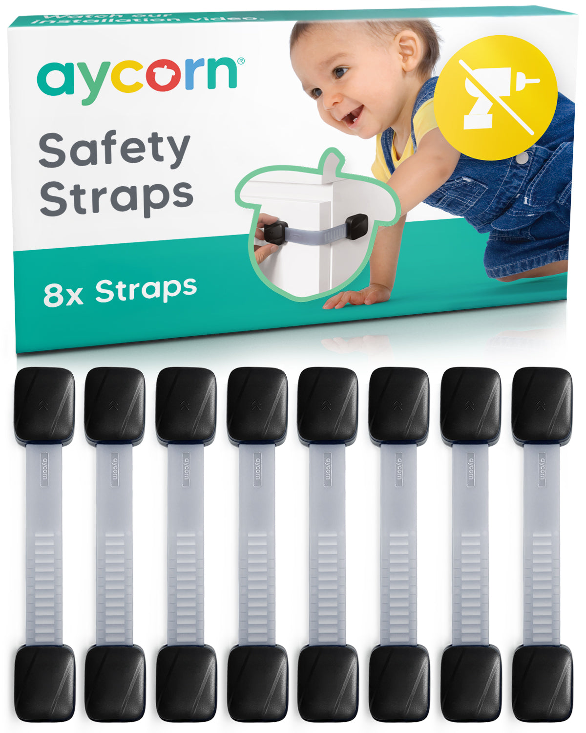 Non-Magnetic Safety Straps (8 Pack)