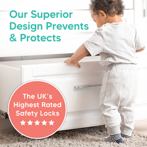 Child cupboard top locks b&m